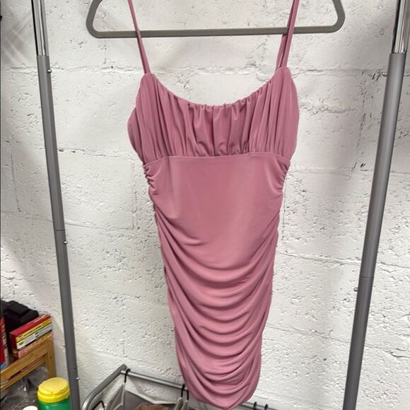 Lovers + Friends Pink Ruched Slip Dress - Size Small - NEVER WORN - Picture 1 of 4